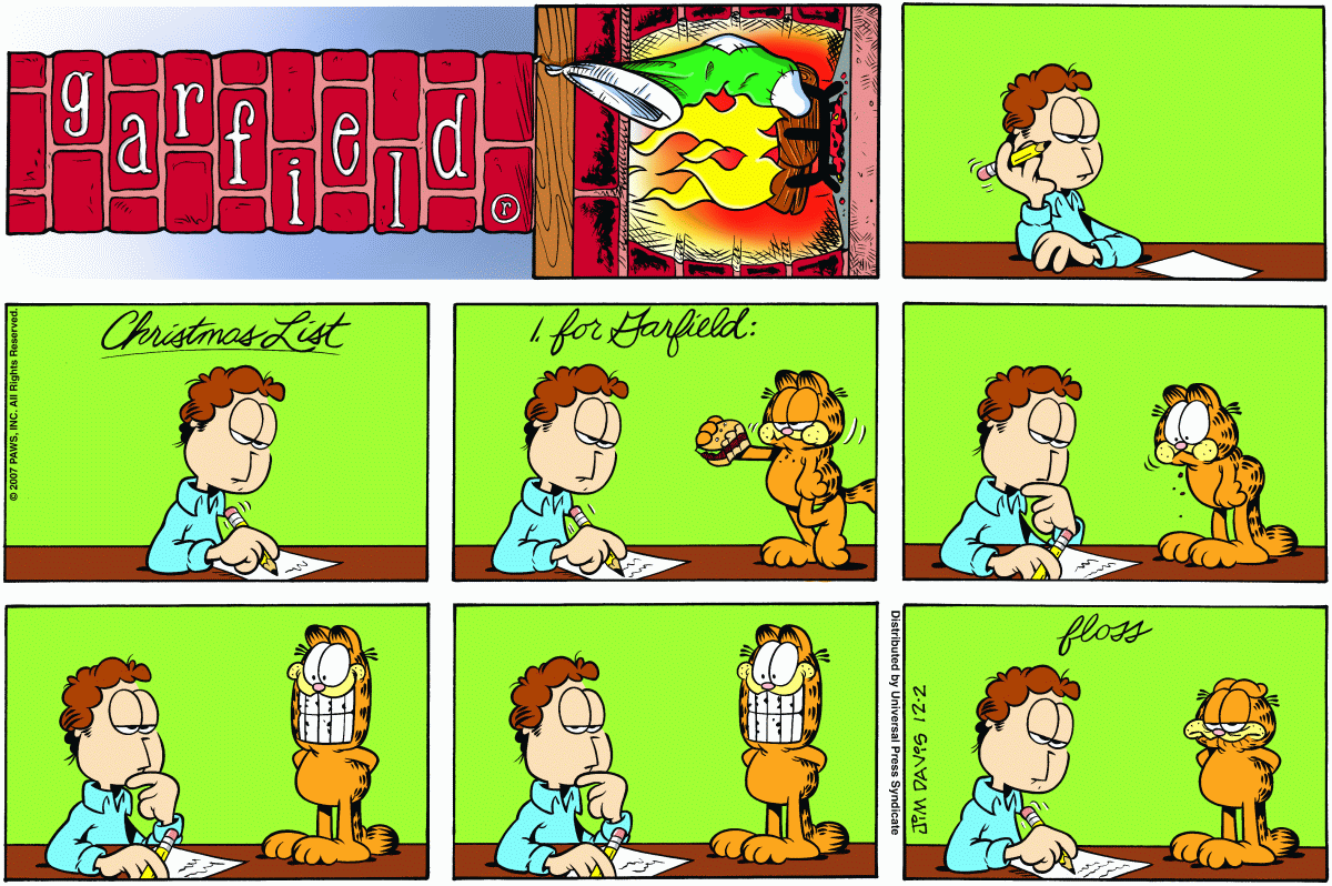 Garfield, December 2, 2007