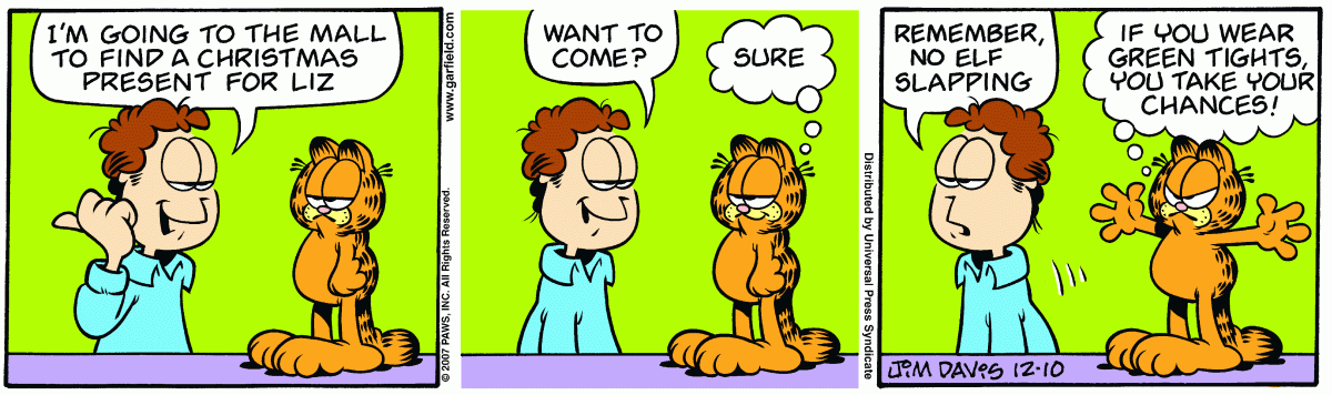 Garfield, December 10, 2007