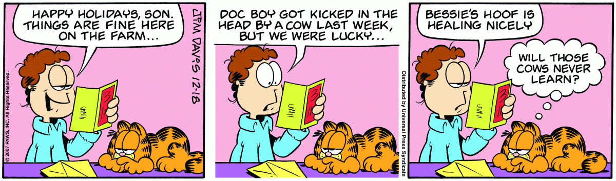 Garfield, December 18, 2007