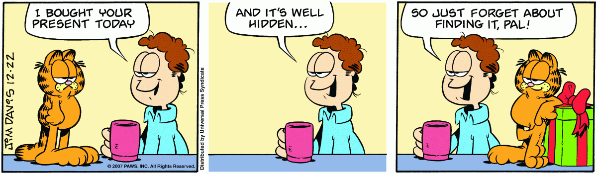 Garfield, December 22, 2007