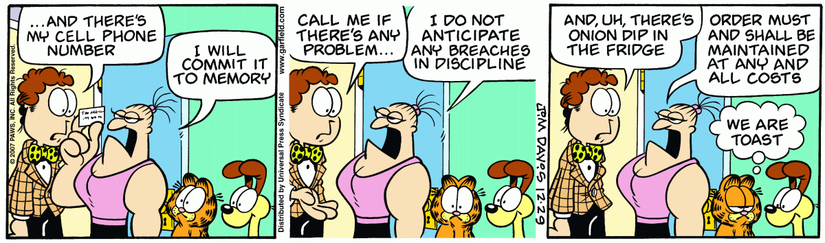 Garfield, December 29, 2007