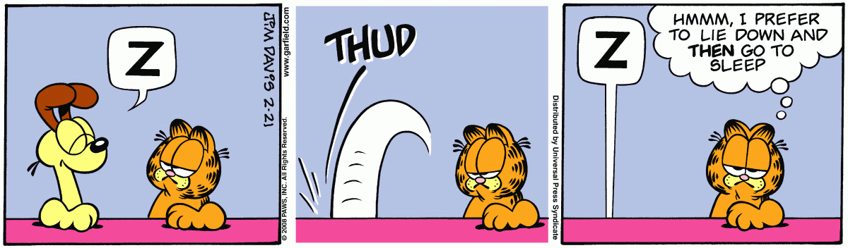 Garfield, February 21, 2008