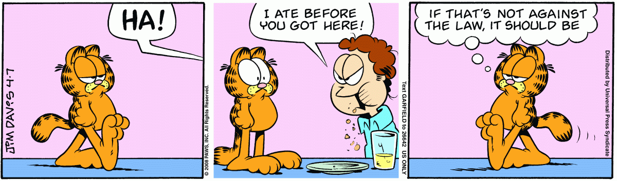 Garfield, April 7, 2008