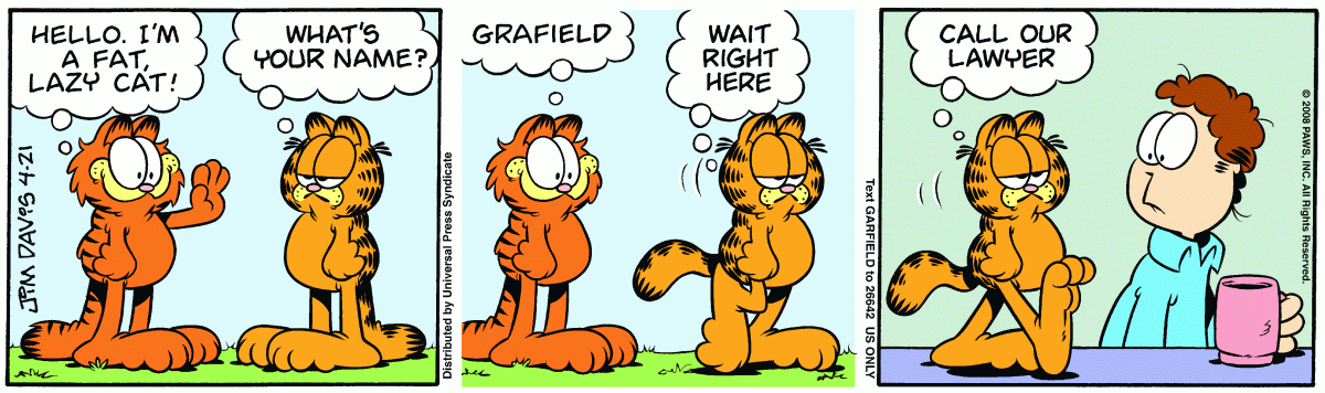 Garfield, April 21, 2008