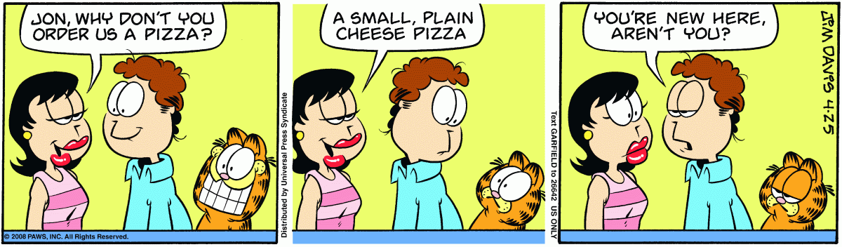 Garfield, April 25, 2008