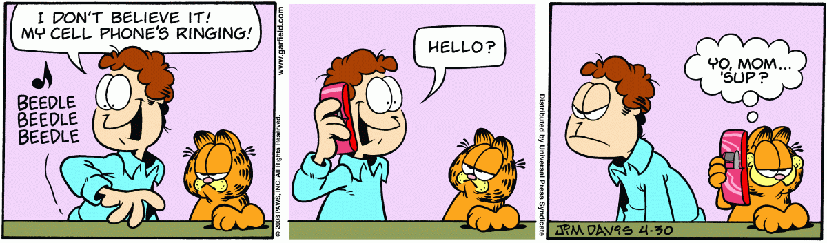 Garfield, April 30, 2008