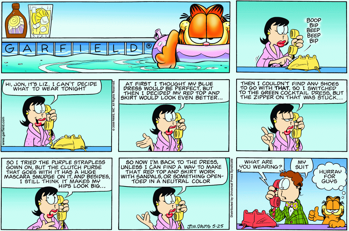 Garfield, May 25, 2008