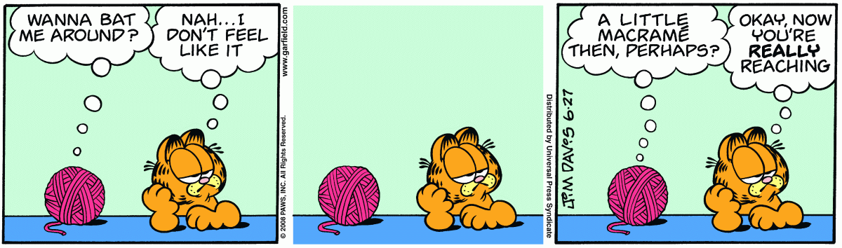 Garfield, June 27, 2008