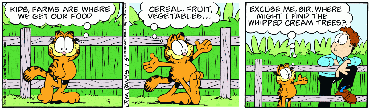 Garfield, July 3, 2008