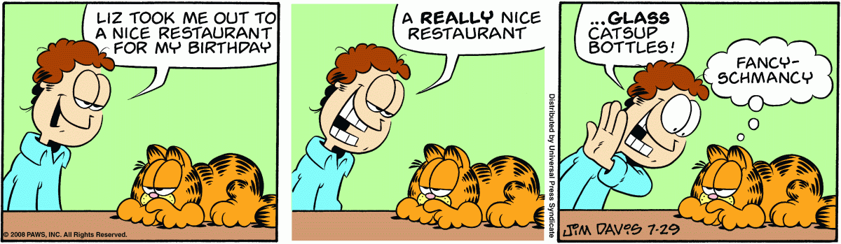Garfield, July 29, 2008