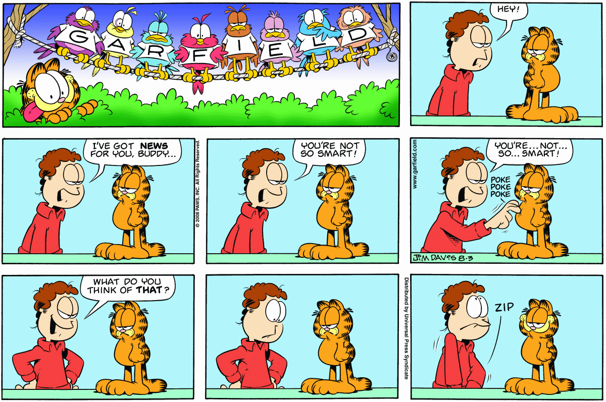 Garfield, August 3, 2008