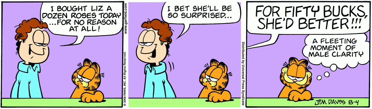 Garfield, August 4, 2008