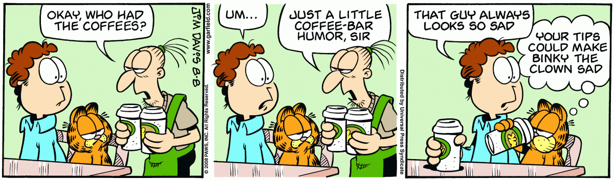 Garfield, August 8, 2008