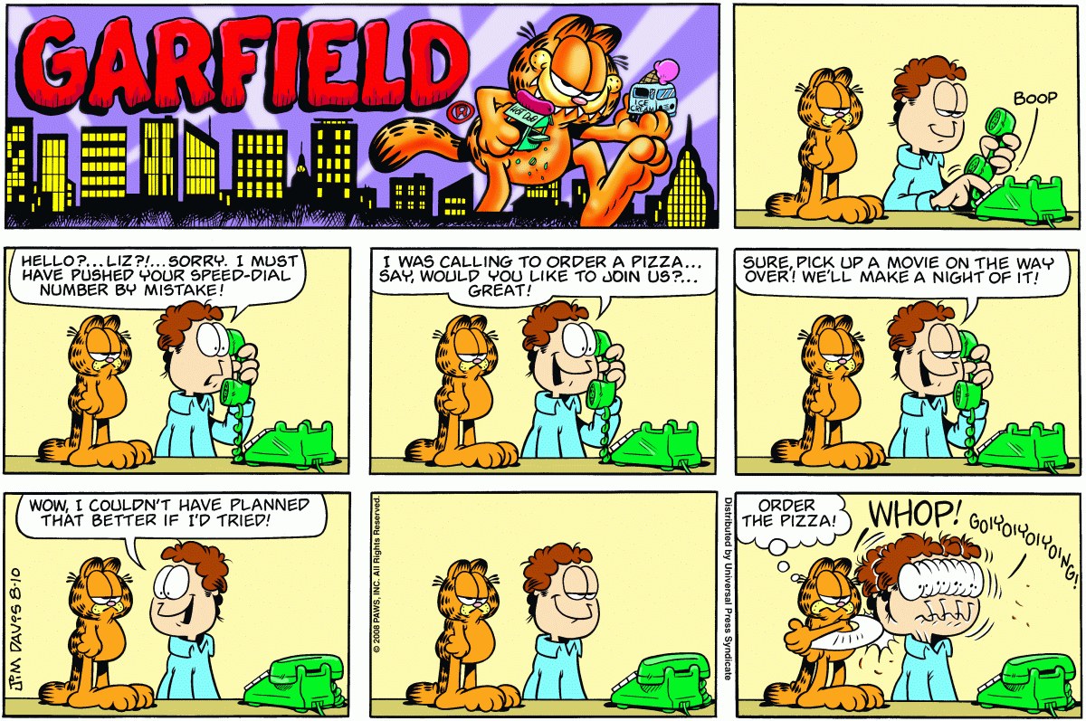 Garfield, August 10, 2008