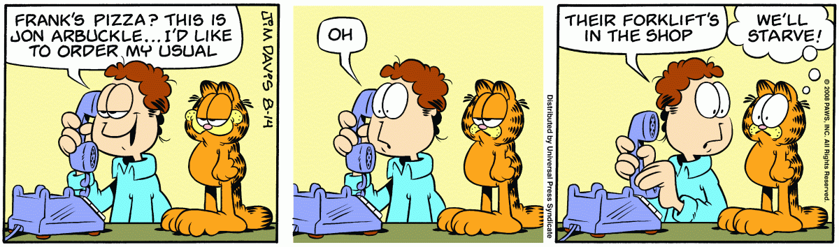Garfield, August 14, 2008