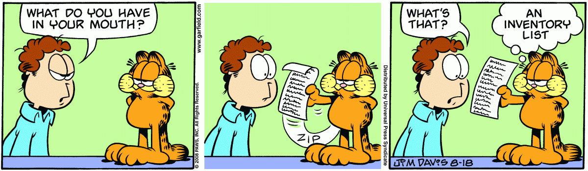 Garfield, August 18, 2008