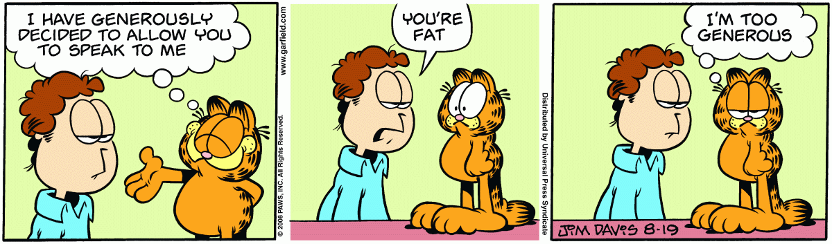 Garfield, August 19, 2008