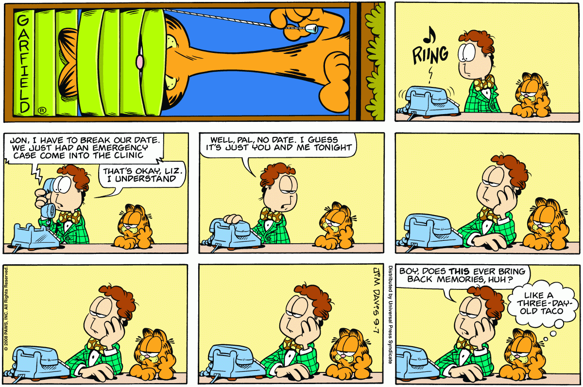 Garfield, September 7, 2008