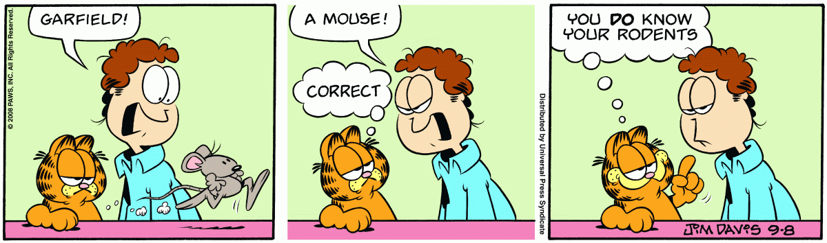 Garfield, September 8, 2008