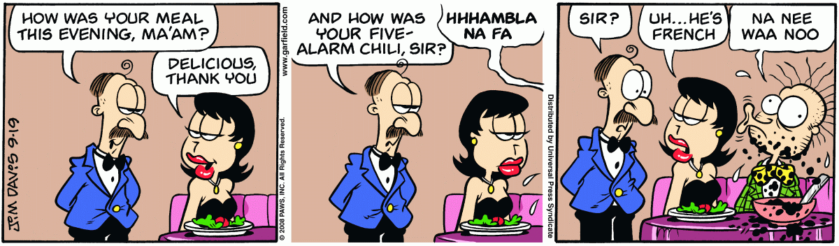 Garfield, September 19, 2008