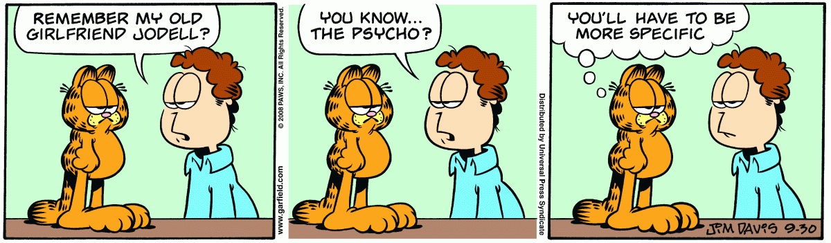 Garfield, September 30, 2008