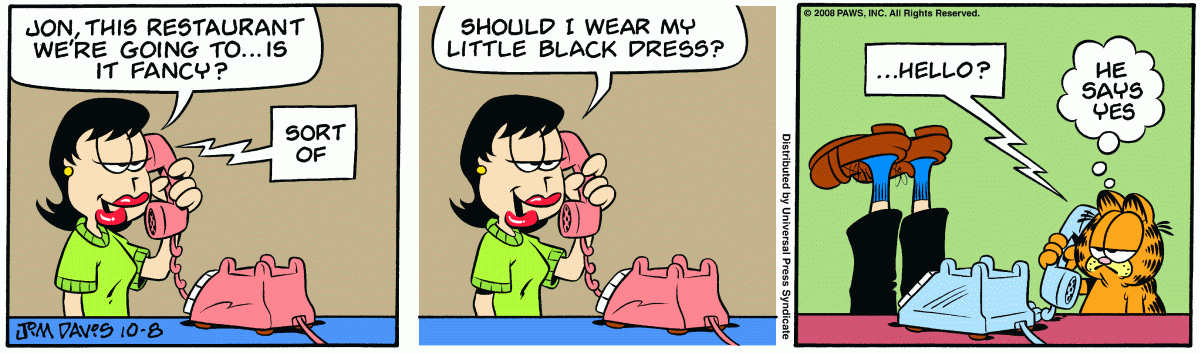Garfield, October 8, 2008