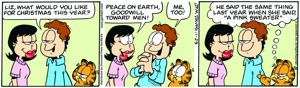 Garfield, November 29, 2008