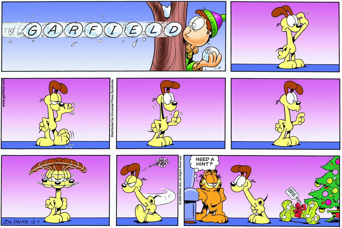 Garfield, December 7, 2008