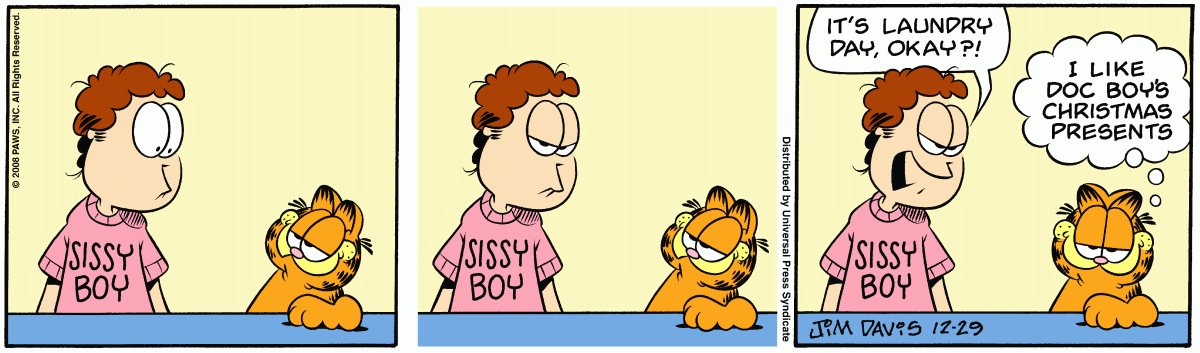 Garfield, December 29, 2008