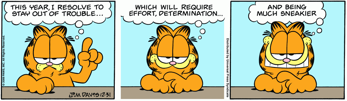 Garfield, December 31, 2008