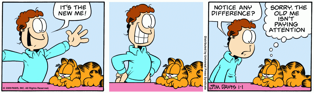 Garfield, January 1, 2009