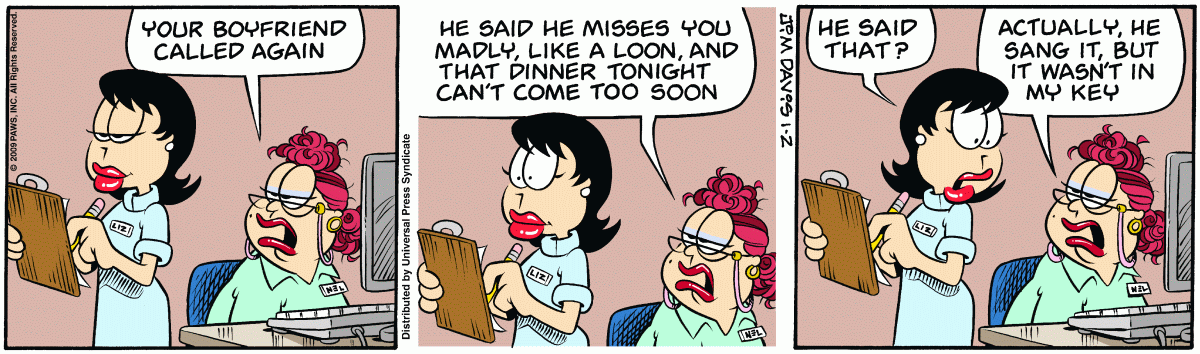 Garfield, January 2, 2009
