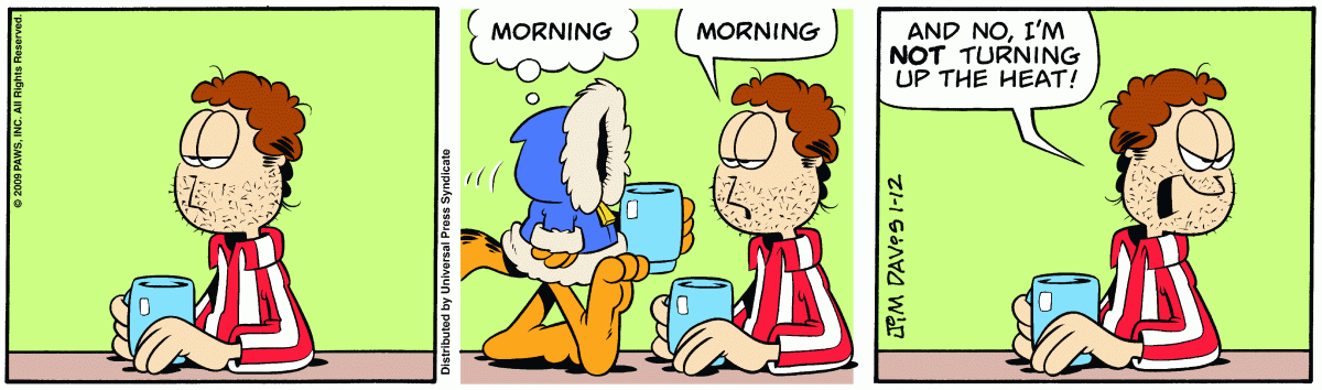 Garfield, January 12, 2009