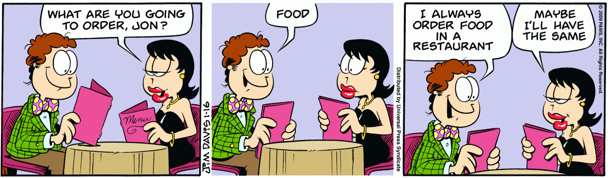 Garfield, January 16, 2009