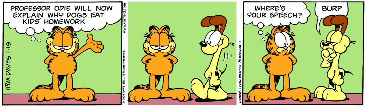 Garfield, January 19, 2009