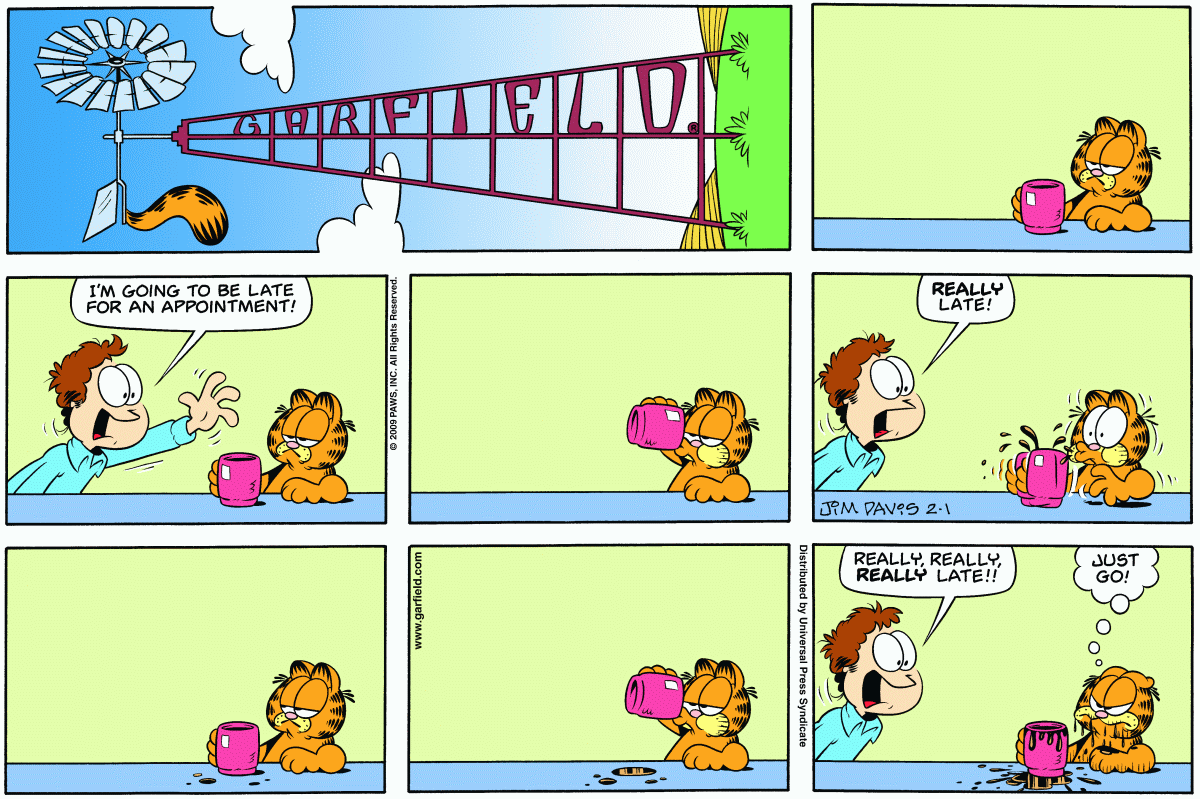 Garfield, February 1, 2009