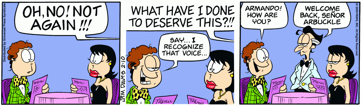 Garfield, February 10, 2009