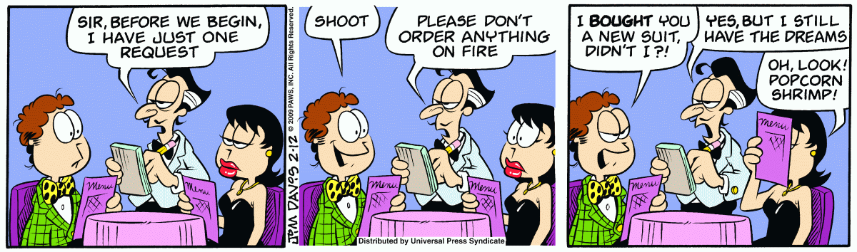 Garfield, February 12, 2009