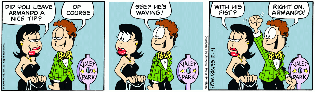 Garfield, February 14, 2009