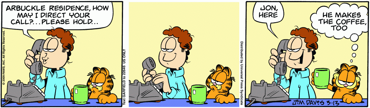 Garfield, March 13, 2009