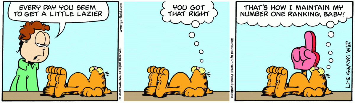 Garfield, March 17, 2009