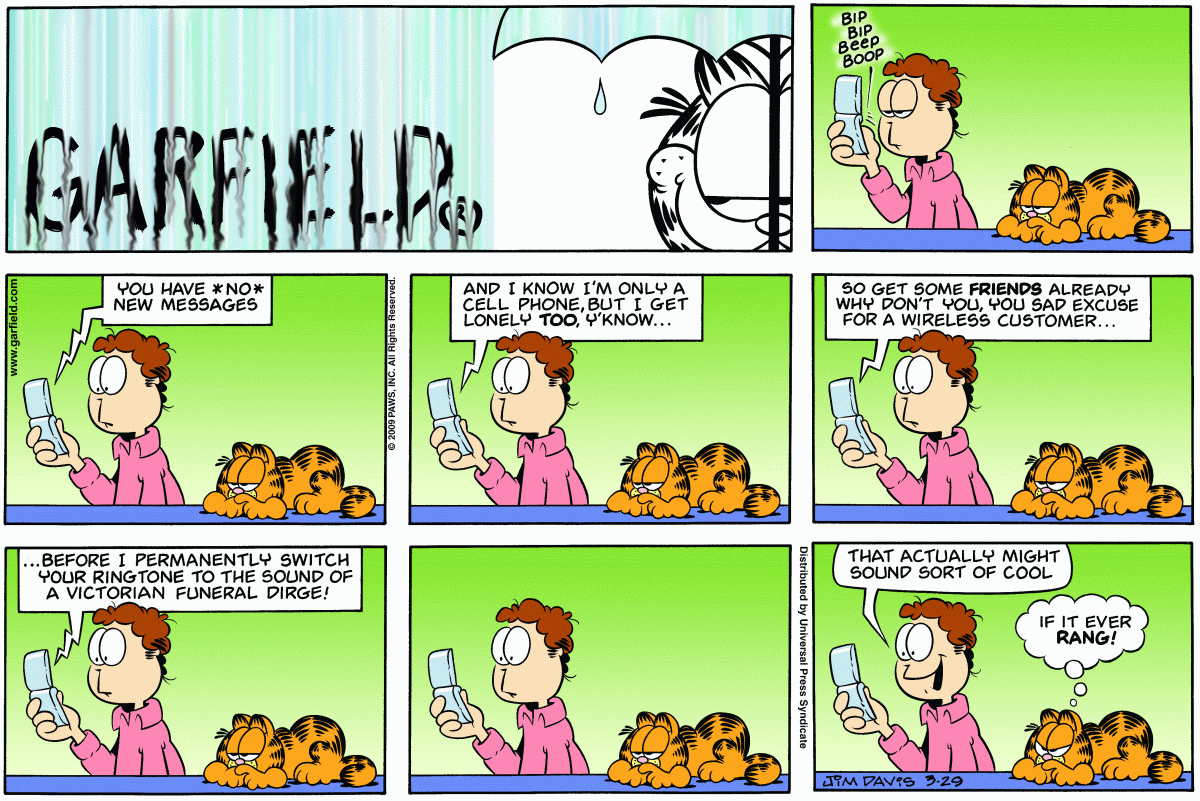 Garfield, March 29, 2009