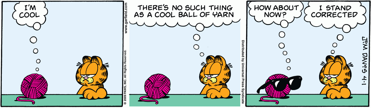 Garfield, April 1, 2009