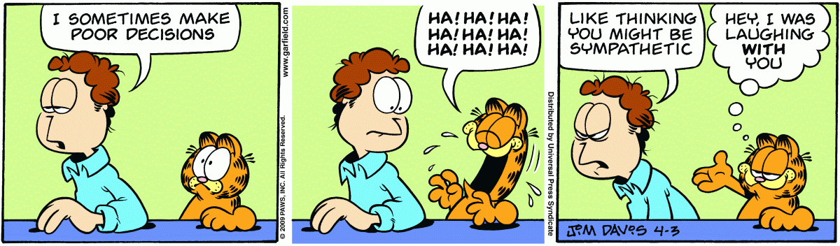 Garfield, April 3, 2009