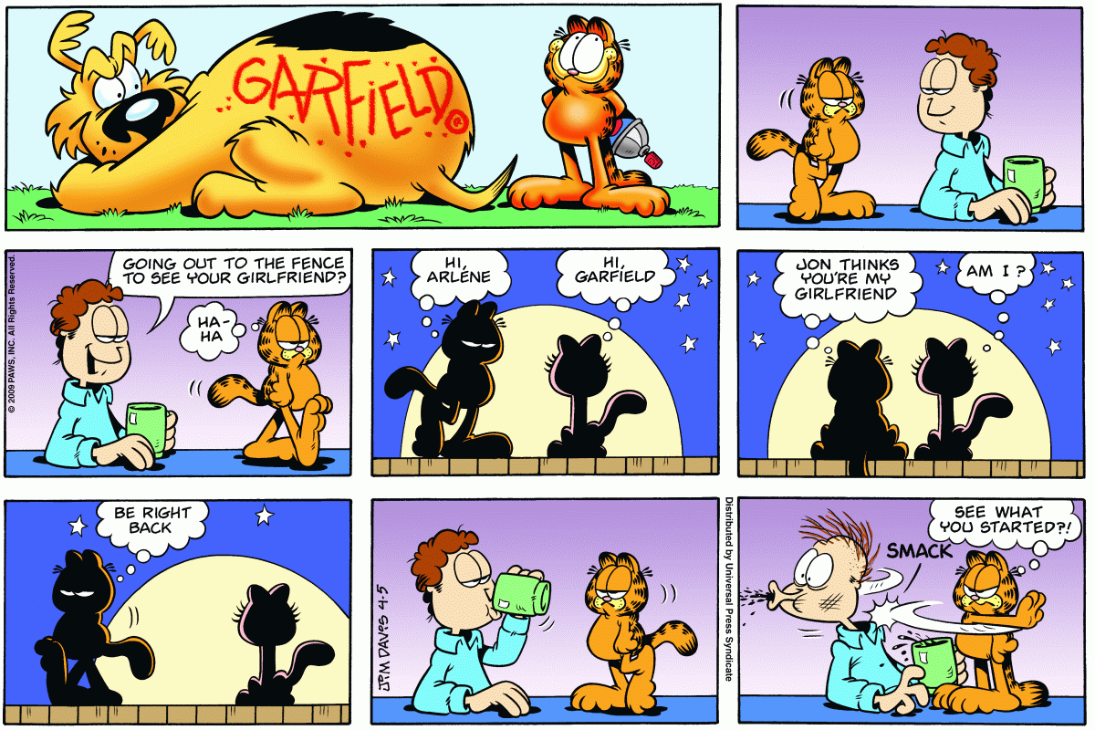 Garfield, April 5, 2009