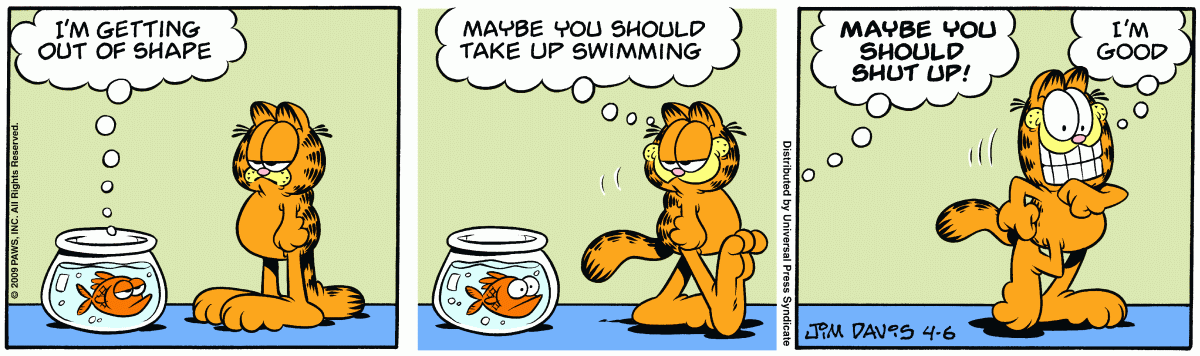 Garfield, April 6, 2009