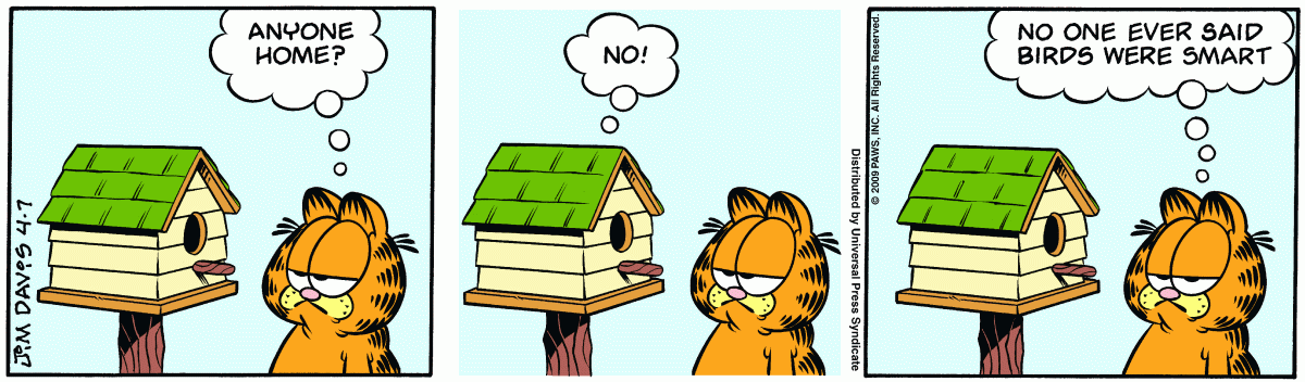 Garfield, April 7, 2009