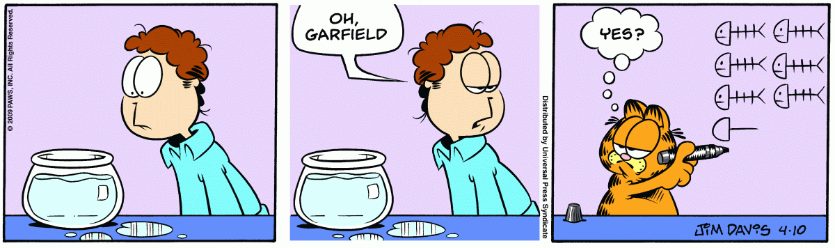 Garfield, April 10, 2009