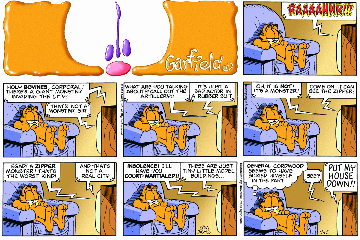 Garfield, April 12, 2009