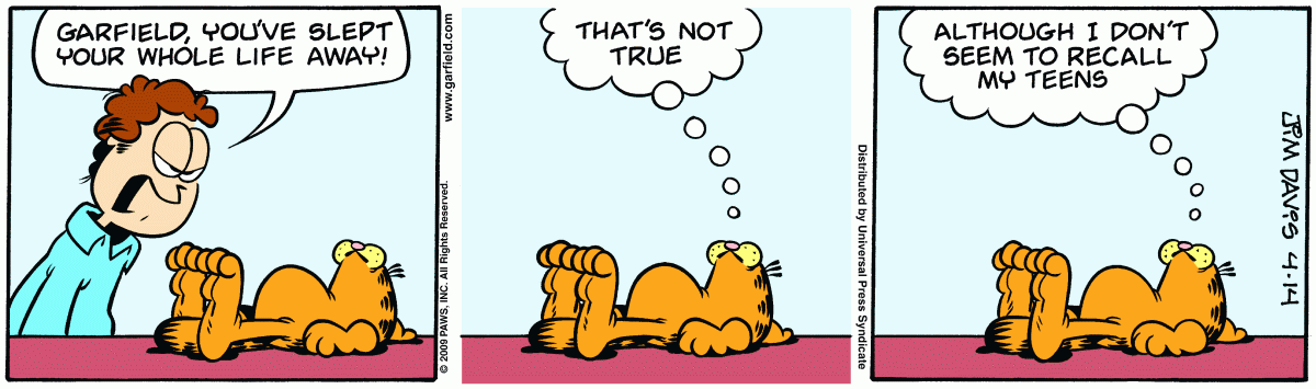 Garfield, April 14, 2009